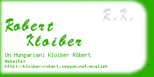 robert kloiber business card